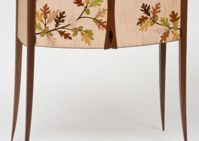 Oak Leaves and Acorns Marquetry Cabinet