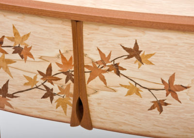Japanese Maple Leaf Marquetry Cabinet