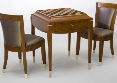 Art Deco Chess Table and Chair Set